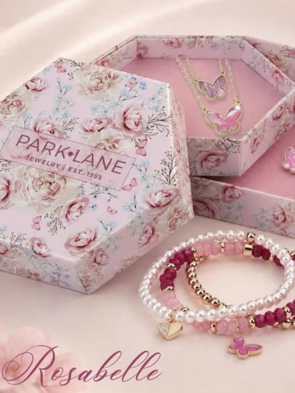 Park Lane Rosabelle Necklace Bracelet Earring Set in a Beautiful Box - Picture 2 of 9